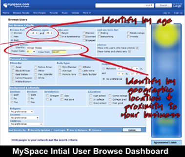 MySpace Criteria Page